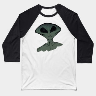 Little Green Man Baseball T-Shirt